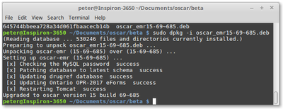 15 Console output on Upgrade