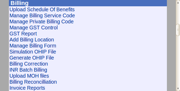 Billing Admin