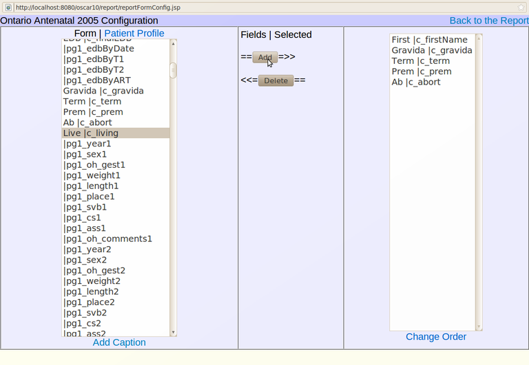 Configure Report